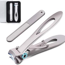 Nail Clipper Cutter Nail Cutting Trimmer Toenail Fingernail Cutter Stainless Steel Toenail Clippers for Thick Nails with Nail File-image-68