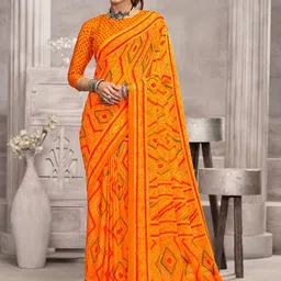 Panzora Bandhani Poly Chiffon Bandhani Saree-image-34
