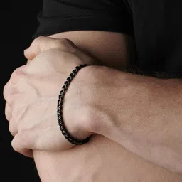 LITCHI Men Stainless Steel Link Bracelet-image-99