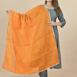 LA FEMINAE Printed Leheriya Dupatta-48