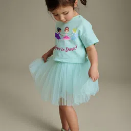 YK Girls Printed T-shirt With Skirt-picture-9