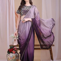 GLAMONY Ombre Beads and Stones Pure Silk Saree-image-59