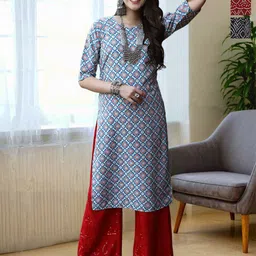 HERE&NOW Selection Of 3 Printed Straight Kurtas-image-45