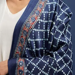 Taavi Floral Ajrakh Printed Dupatta image 2