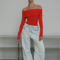 Bonkers Corner Off Shoulder Bodysuit-image-21