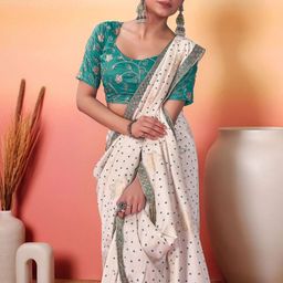 Sangria Tussar Silk Bandhani Print Saree With Blouse Piece-picture-14