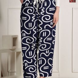 Style Shoes Pack Of 2 Abstract Printed Mid-Rise Lounge Pants-image-63