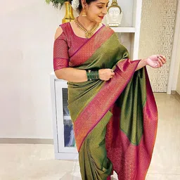 AMRUTKALA SAREES Woven Design Banarasi Saree-image-95