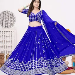 F Plus Fashion Net Semi-Stitched Lehenga Choli-image-99