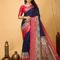 KALINI Woven Design Zari Art Silk Banarasi Saree-image-100