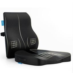 HOSPIKART Black Memory Foam Backrest Cushion-30