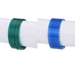 1ST TIME Set Of 24 Turquoise Blue Alloy Bangles-picture-9