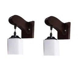 Somil Premium Designer Glass Wall / Night Lamp Elegant & Stylish Dcor Accent for Modern Interiors, Color- White, Size:- 20 X 25 X 22 CM-image-95