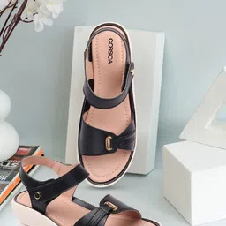 CORSICA Women Colourblocked Open Toe Flats with Buckles-picture-47