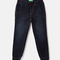 United Colors of Benetton Boys Cotton Jogger Low Distress Light Fade Jeans-image-52