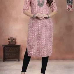 Anouk Rustic Women Pack of 3 Ethnic Motifs Printed Crepe Kurtas-image-77