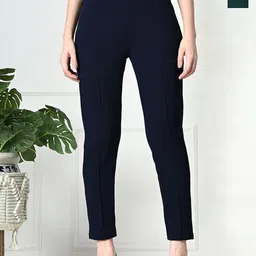 Brainbees Women Pack of 2 Smart Skinny Fit High-Rise Trousers-picture-12