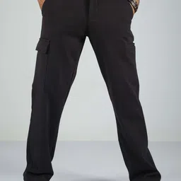 NEVER NEUD Men Relaxed Straight Fit Low-Rise Trousers-image-18