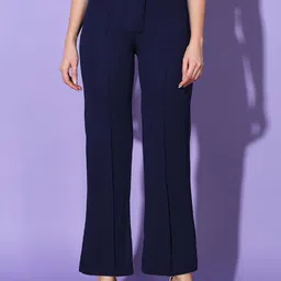 DIMPY GARMENTS Women Comfort High-Rise Pleated Trousers-image-43