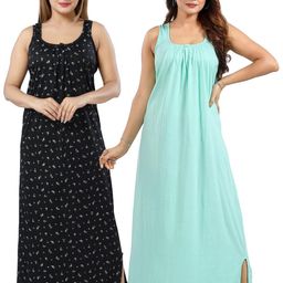 Inner Beats Pack Of 2 Cotton Blend Nightdress-picture-16