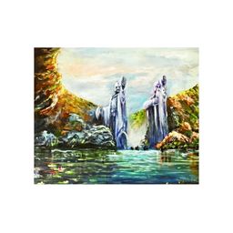 Inephos Green & Blue Grand Welcome Canvas Wall Paintings-picture-29