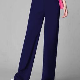 TOOCHKI Women Relaxed Straight Leg Relaxed Fit High-Rise Non Iron Trousers-image-87