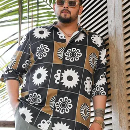 Instafab Plus Men Comfort Opaque Printed Casual Shirt-image-69