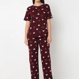 Smarty Pants Women Printed Round Neck Night suit-image-67