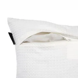 Ode & Cleo White & Green Set of 3 Abstract Square Cushion Covers image 5