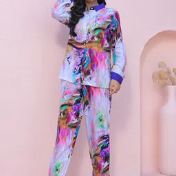 ROOHANIYAT Printed Long Sleeves Shirt & Trousers Co-Ord Set-picture-37