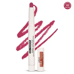 Adbeni Non-Transfer Long Lasting Matte Lip Crayon Lipstick With Jojoba Oil - Fire Pink 02-53