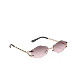 ZAADRAN Unisex Rose Kiss Wine Rimless Sunglass-12