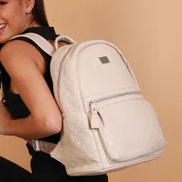 HAUTE SAUCE by Campus Sutra Women Checkered Backpack-12