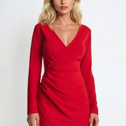 Trend Alacati stili Women Wrap Mini Dress-image-97