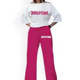 My Swag Printed Pure Cotton T-Shirt With Trousers-16