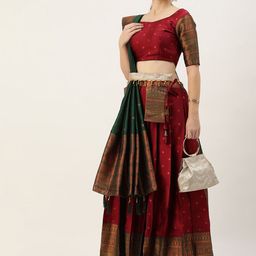 DIVASTRI Semi-Stitched Lehenga & Unstitched Blouse With Dupatta-7