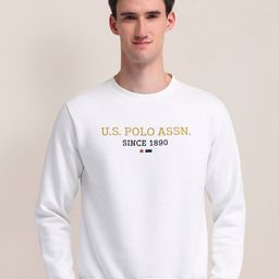 U.S. Polo Assn. Men Brand Logo Printed Round Neck Cotton Pullover Sweatshirt-image-46