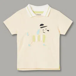Juniors by Lifestyle Boys Printed Polo Collar Tropical Applique T-shirt-14