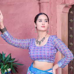 Sidhidata Floral Block Print Saree image 4