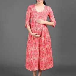 GOLDSTROMS Ethnic Motifs Print Empire Midi Dress-picture-14