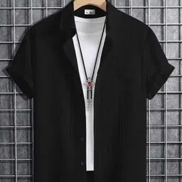 CRESALE Boys Comfort Textured Casual Shirt-picture-27