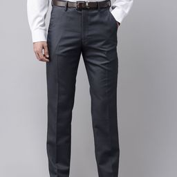 Van Heusen Men Textured Slim Fit Formal Trousers-picture-32
