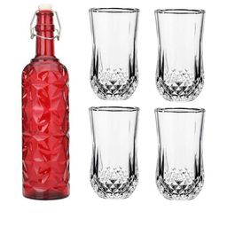 SOMIL Red Glass Airtight Can Bottle-image-36