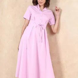 RAREISM Women Solid Fit & Flare Dress-picture-52