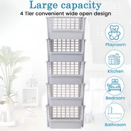 Myntra Elegant Homes Grey Regular Multi-Utility Organiser image 5