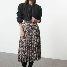 Trendyol Women Animal Skin Printed Midi A-Line Skirt-image-34