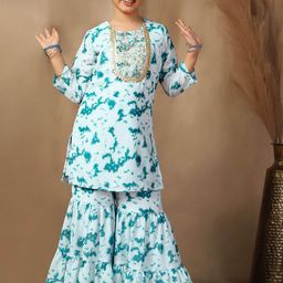 BAESD Girls Printed Regular Kurta with Sharara-picture-35