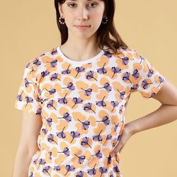 V-Mart Women Floral Printed Extended Sleeves T-shirt-picture-27