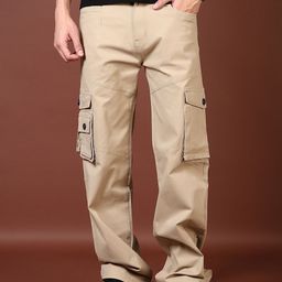 V-Mart Men Cotton Cargos Trousers-image-83