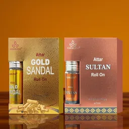 Formless Fragrance Set Of 2 Sultan & Gold Sandal Long-Lasting Attar- 7 ml Each image 4